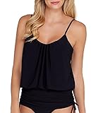 Magicsuit Black Shelly Underwire Tankini Top Size 12