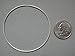 Extra Large Sterling Silver Continuous Endless Wire Hoop Earrings (1mm Tube) (58mm)