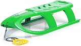 Prosperplast 2 Person Bullet Sledge Metal Runners Rope Light Green Kids Snow view 2