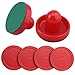jollylife Set of 2 Red Air Hockey Pushers and 4 Red Pucks