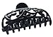 Parcelona French Jardin Black Medium Covered Spring Celluloid Jaw Hair Claw Clip Clamp Clutcher