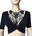 Woman Wire Harness Bra Punk Gothic Bra Lace Tassel Bra (Black)