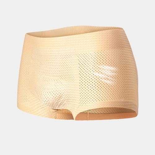 Men Butt Padded Underwear For Big Butt Enhance,Enhance Butt Lifter Shapewear Abdomen,Butt Underwear Shapewear,Butt Enhancer Underwear For Tummy Control (UK, Alpha, XXL, 3XL, Regular, Regular, Beige)
