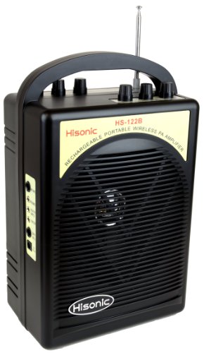 HS122B-HH Portable Lithium Battery Rechargeable PA (Public Address) System with Dual Channel & 2 Wireless Microphone System (2 Handhelds, Black)