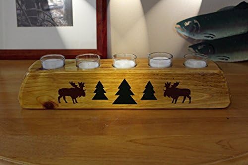 Rustic Cabin/Lodge Decor Moose River Votive Candle Holder