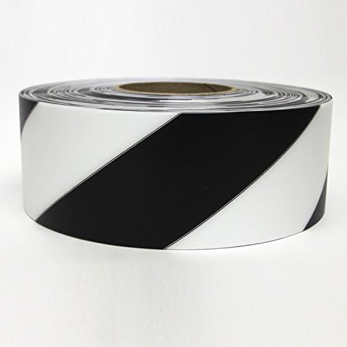 DuraStripe Supreme V Black/White Industrial Floor Marking Tape, 34-Inch x 100 Foot Roll