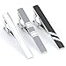 GWD 3Pcs Tie Clip Silver, Gold, Black 2.1 Inch Tie Bar Tie Clips For Men Gift for Father Husband (3pcs)