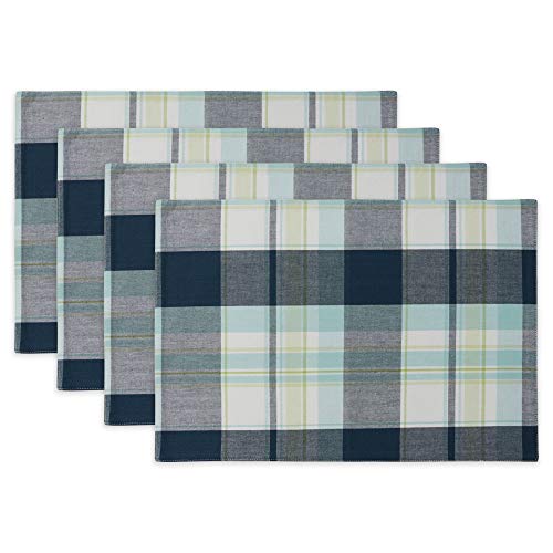 DII 100% Cotton Lake Plaid Placemat, Set of 4