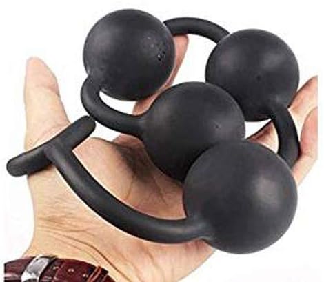 Novelties Beginner Play 4 Beads Flexible Body Safe - Black (Size : M)