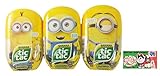 Tic Tac Despicible Me Minion Bundle, Kevin, Bob and Stuart, 3.4 oz each Plus A Free Gift Botan Rice Candy