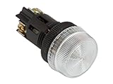 Alpinetech NPL-22 White 22mm 24V AC/DC LED Pilot Indicator Light