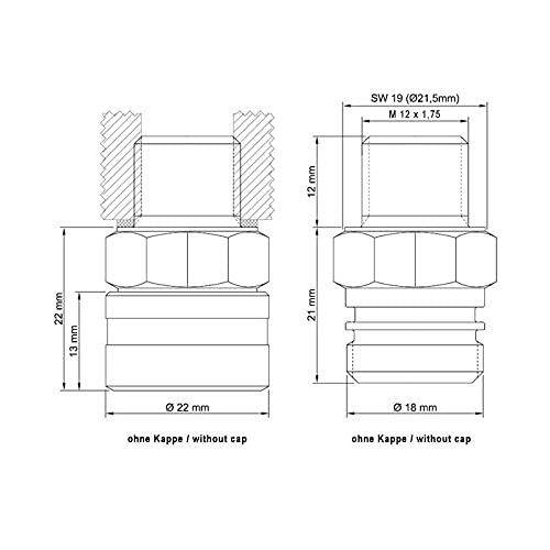 Stahlbus Oil Drain Valve Plug M12x1.75x12mm CLEAN, EASY, NO TOOL Oil