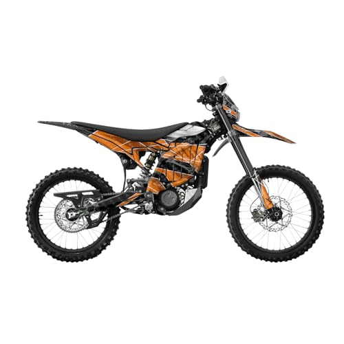 Carbon Fiber Surron Ultra Bee Graphics Kit Wrap - Racing Chaos Orange - Sur-Ron…