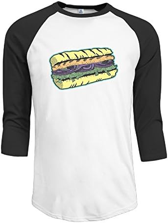 Sandwich Hot Dog Buns Men's Fashion TEE 3/4 Sleeve Raglan Tee