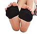 Open Five-Toes Socks Forefoot Pads, Women Anti-Slip Breathable Sweat-Absorbent Peep Toe Half Socks Cushions, Relief Forefoot Pain Toe Separating Correction Socks No Show Heelless Toe Socks (Black)