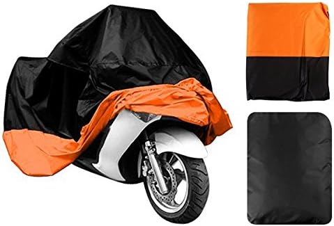 Lyfree Indoor/Outdoor Motorcycle Cover Reflective Waterproof UV Protection Heat - Moisture Guard Vent Sportbike (Orange-XXXL) …