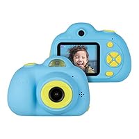 Kids Cameras Dual Selfie Digital Camera HD Video Recorder Action Camera Camcorder for 4-9 Year Old Kids Birthday Festival Gifts Toys for Children Boys Girls 2.0" LCD Screen 4X Digital Zoom (Blue)