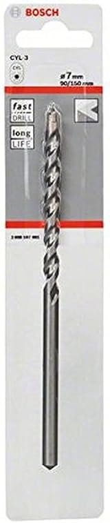Bosch CYL-3 Concrete Drill Bit 7mm x 90mm x 150mm Silver