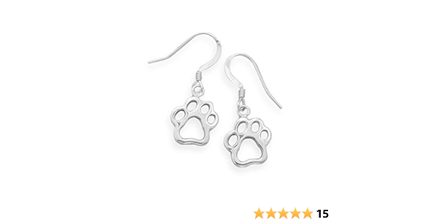 paw print dangle earrings