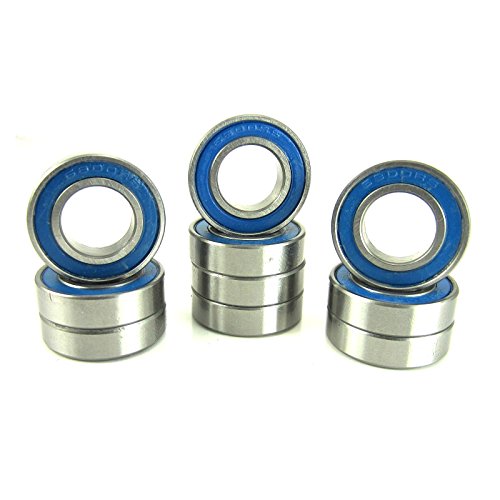 10x19x5mm Precision Ball Bearings ABEC 3 Rubber Sealed Blue (10) 6800-2RS