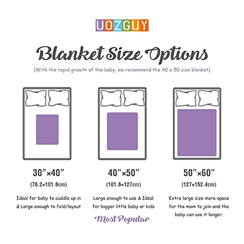 UOZGUY Personalized Baby Blanket with Name for Girl, Custom Super Soft