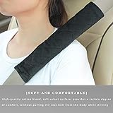 Soft Auto Seat Belt Cover Seatbelt Shoulder Pad 2 PCS for a More Comfortable Driving Compatible with All Cars and Backpack Black
