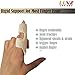 Luniquz Finger Splint Brace to Immobilize Trigger Mallet Finger Knuckle for Index, Middle, Ring Finger, L/Beige