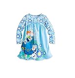 Disney Store Frozen Anna, Elsa & Olaf Long Sleeve Nightshirt Nightgown for Girls