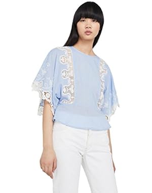 Mango Women's Embroidered Cotton Blouse