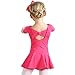 Ballet Toddler Girls Dance Dresses Leotard Costume Clothes for Kids Fashion Dresses Girls 4-5 4T 5T Child Dance Apparel Gymnastics Leotard with Sleeves Size 5 US-M (Rose Red,120)