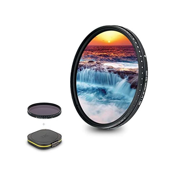 JJC 82 mm Variabler ND Filter ND2-ND2000 Neutral Graufilter für Canon EF 24-70 mm f/2.8L II EF 16-35 mm f/2.8L III RF 15-35mm f/2.8L und andere Sony FUJIFILM Objektive mit 82 mm Filtergewinde
