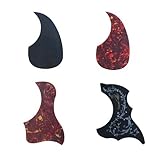 Pickguard Plus Pickguard-Acoustic-4pc-Set Acoustic Guitar Pickguard Scratch Guard Plate Replacement Hummingbird and Tortoise Shell Pattern Self Adhesive