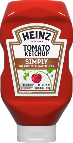 HEINZ SIMPLY TOMATO KETCHUP WITH NO ARTIFICIAL SWEETENERS (31 OZ BOTTLE)