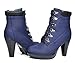 DREAM PAIRS Women's Fashion Ankle Lace Up Fur Interior Chunky Heel Platform Combat Boot Booties