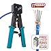ITBEBE RJ45 Crimping Tool Made of Hardened Steel with Wire Cutter Stripping Blades and Textured Grips (RJ45 CRIMPER TURQUOISE)