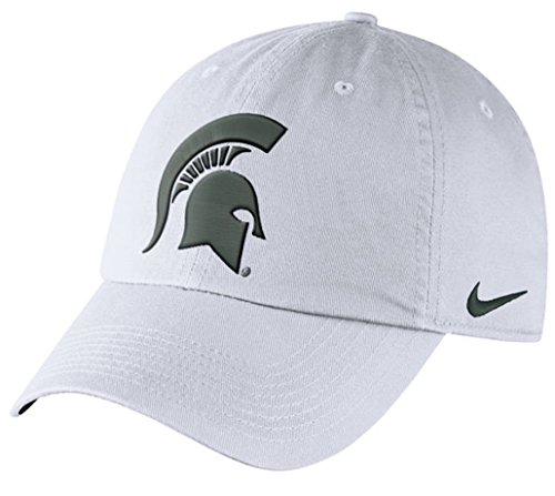 NCAA College Nike Heritage 86 Authentic Adjustable Performance Hat (One Size, Michigan State Spartans- White)