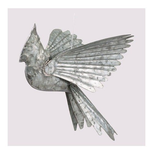 Ancient Graffiti Hanging Galvanized Cardinal Outdoor Decor