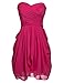Strapless Short Bridesmaid Dresses Chiffon Ladies Wedding Party Evening Gowns