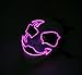 2017 Halloween Horror Light Up Clown Mask - Scary Mask Halloween Cosplay Led Costume El Wire Mask (Pink)