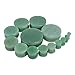 Jade / Green Aventurine Organic Precious Stone Double Sided Flare Plugs / Solid Saddle (1 Pair) (A/2/2/30)