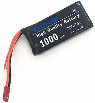 EXLIPORC 11.1V 1000mAh 35C 3S JST Plug Lipo Battery for RC Car Truck Truggy RC Hobby