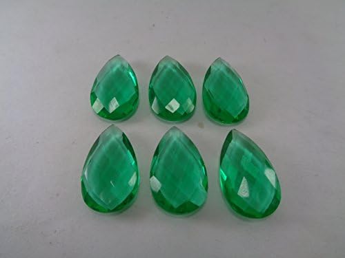 15x25 mm Teardrop Colombian Emerald Loose Briolette Bead, 2 Stones Listing, Un-Drill Stones