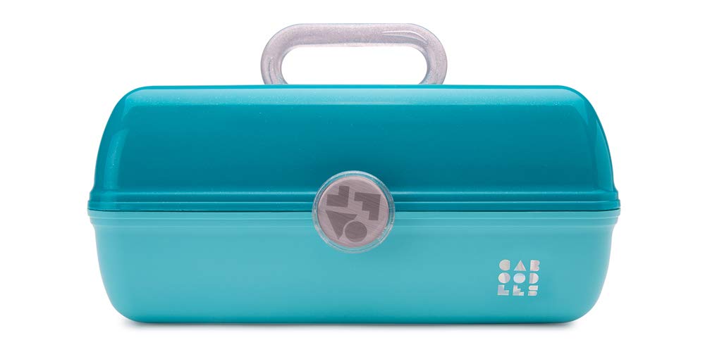 Caboodles Twilight Disco - On-The-go Girl Costmetic Organizer Make-up & Accessory Carry Case, Turquoise Sparkle/Mint: Health & Personal Care