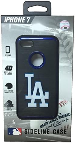 MIZCO SPORTS iPhone 8/7 Flex Licensed Case With 3D Steel Cut Logo - MLB Los Angeles Dodgers
