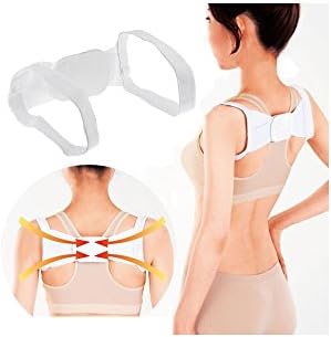 Unisex Discreet Therapuetic Posture Correcting Chest Belt Back Brace - White