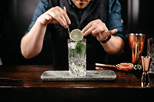 MAKE YOUR COCKTAIL 12 Teiliges Barset mit 6 Bartools + 2 Kristall Longdrink Gläsern + 1 Rezept Buch + 2 Brasilianischen… – Bild 6
