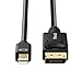Moread Mini DisplayPort to DP Cable, 6 Feet, 2 Pack, Gold-Plated - 4K@60Hz, 2K@144Hz - Black