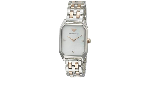 Emporio Armani Women's Gioia Stainless Steel Quartz Dress Watch with  Stainless-Steel-Plated Strap, Two Tone, 14 (Model: AR11146) : Amazon.ca:  Clothing, Shoes \u0026 Accessories