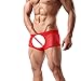 Tonsee® Sexy Men's See Through Briefs Shorts Underwear (M, Red)