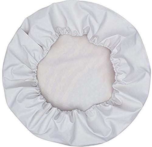 Spare Tire Covers 16 inch PVC Leather White Wheel Tire Cover Rim Protector for RV Jeep Toyota RAV4 Honda CRV All Cars (16" for Diameter 30"-31")